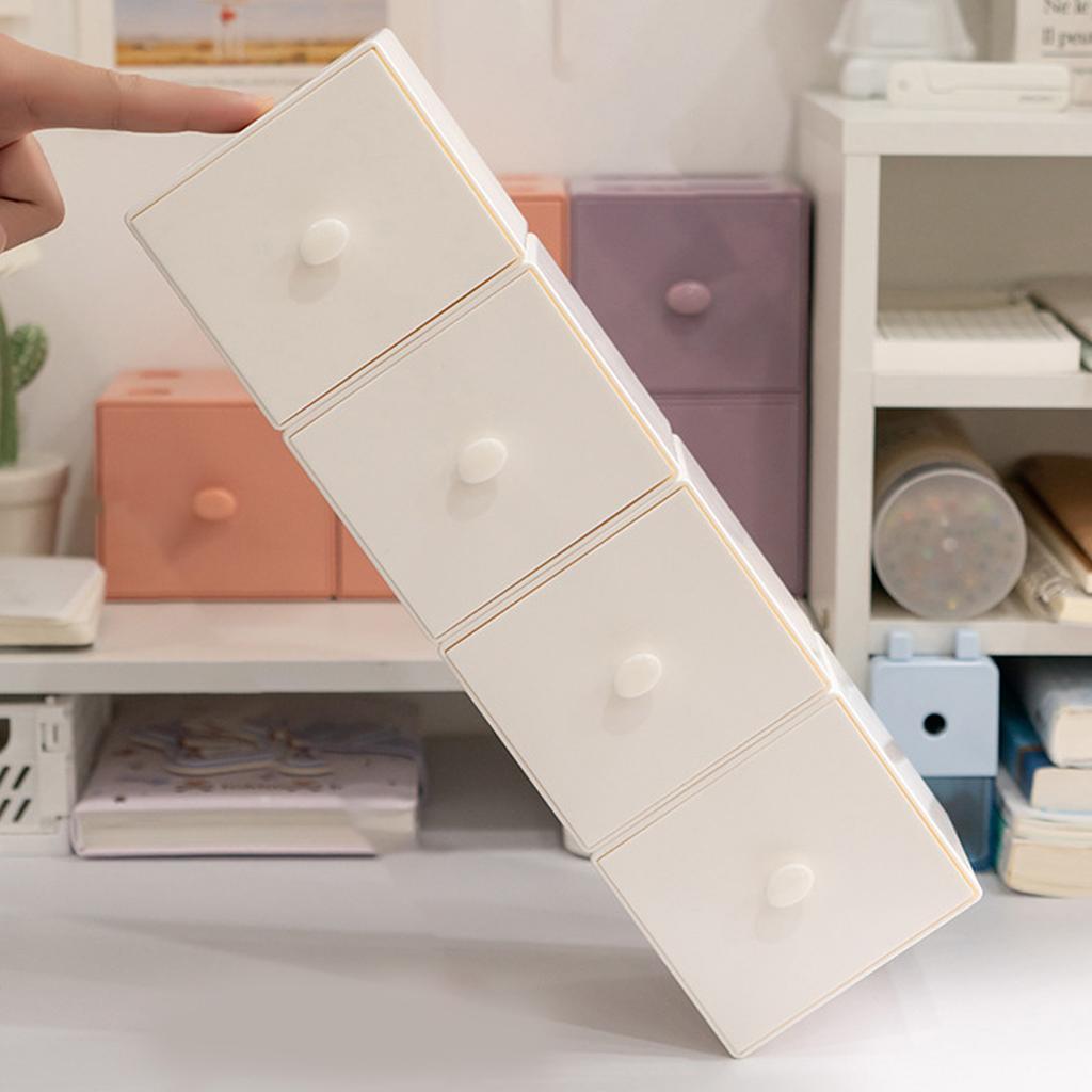 Desktop Storage Box PS    able Desk   Building Block with Drawer for Home Dorm School   Supply Accessory