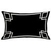 Modern Simple Black And White Pillow Living Room Sofa Bedroom Backrest Single Side Linen Abstract Striped Plaid Pillow Quality