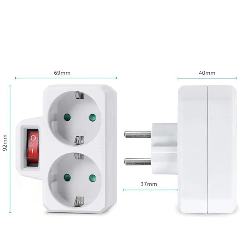 Priză EU 1/2/3/4 Ieșiri Adaptor Standard European Extensie Priză de Alimentare Convertor AC Adaptor Birou Acasă Încărcător de Perete