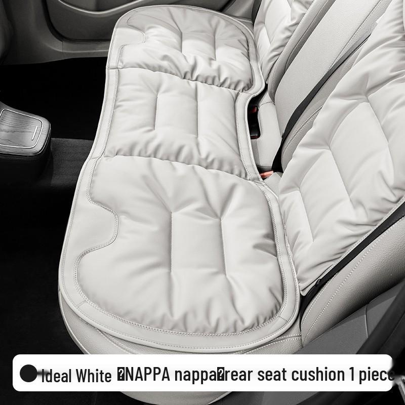 Luxury Nappa Leather Non-Slip Car Seat Cushions for Five-Seater - Thickened Design for Front and Rear Seats