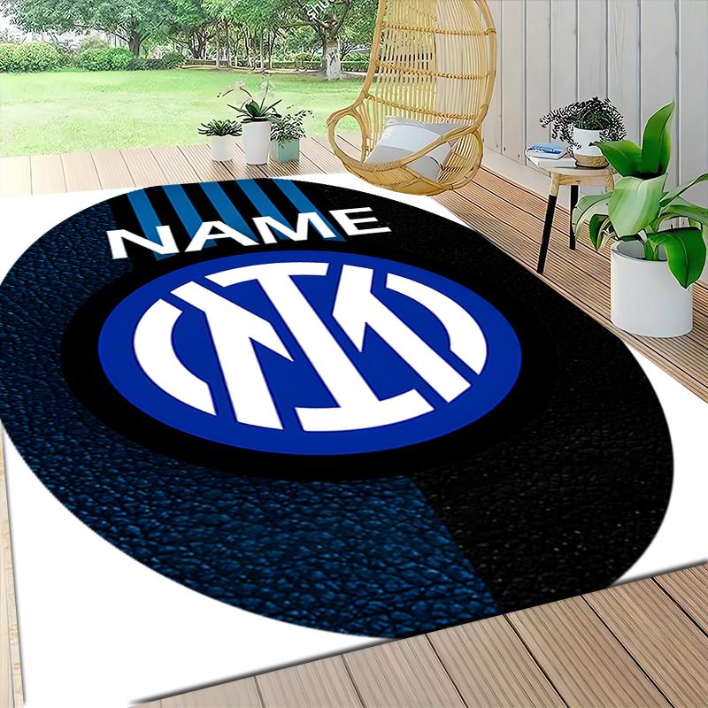 Custom Name Inter Milan Crest Carpet Rug Customizable Soft Washable Anti-Slip Home Living Room Sofa Mats Personalized Rug. 0909212