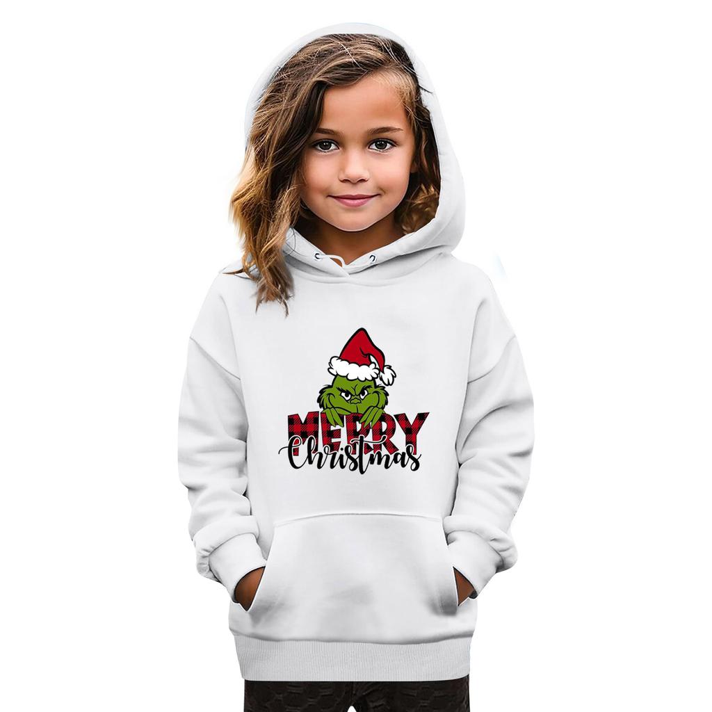 Sweatshirts For Teen Girls Hoodies Long Sleeve Drawstring Pullover Cute Oversized Hoodie Christmas Day