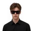 Burberry Logo Side Irregular Shape Sunglasses Men sunglasses Black 80565971