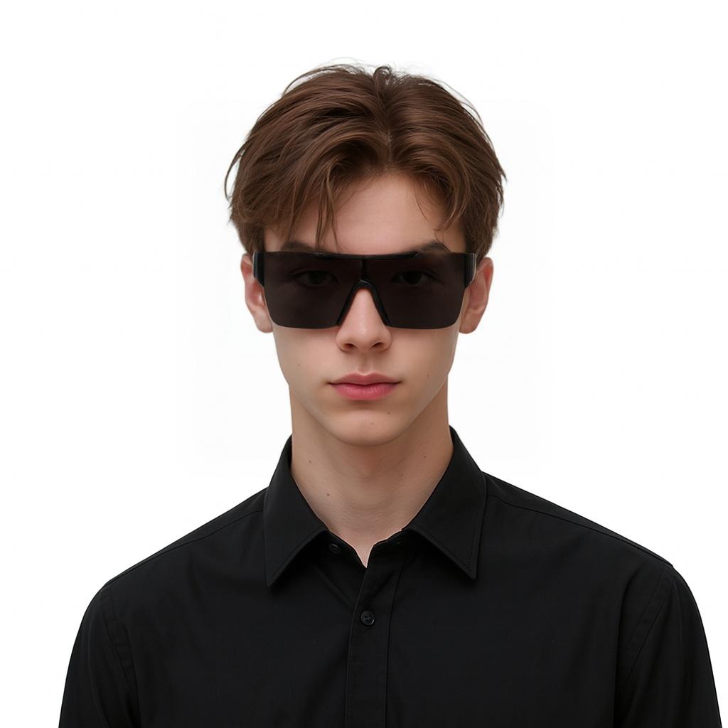Burberry Logo Side Irregular Shape Sunglasses Men sunglasses Black 80565971