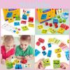 Changing Colorful Face Cube Blocks Kids Wooden Toy Logical Think Educate Train