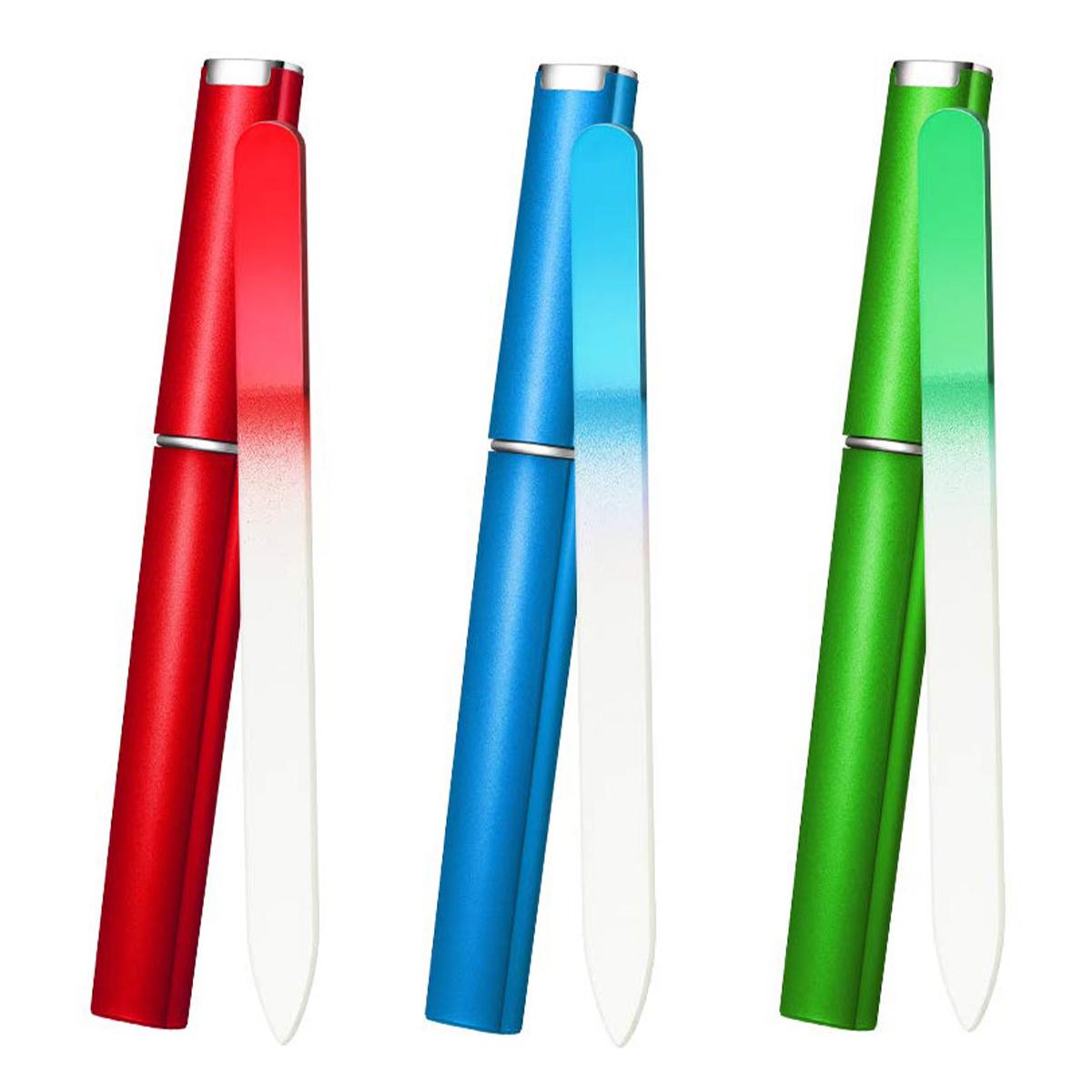 

3pcs Crystal Glass Nail File with Case Washable Reusable Glass Fingernail File Professional Manicure Tool for Women Girls Gifts