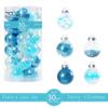 30Pcs Plastic Christmas Balls Hanging Ornament 6cm Colored Electroplated Ball Holiday Party Scene Layout DIY Decorative Accessories Christmas