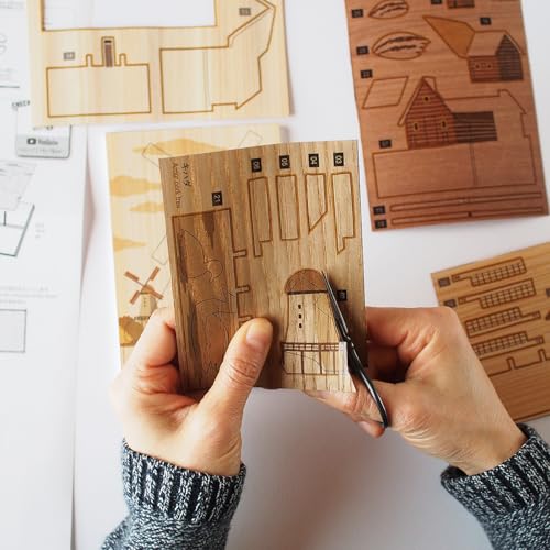 KINOWA "Netherlands" Woodcut Original Handmade Kit Amsterdam Cityscape Made in Japan