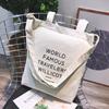 Fashion canvas backpack single shoulder oblique span female student schoolbag leisure arts college style portable environmental protection bag