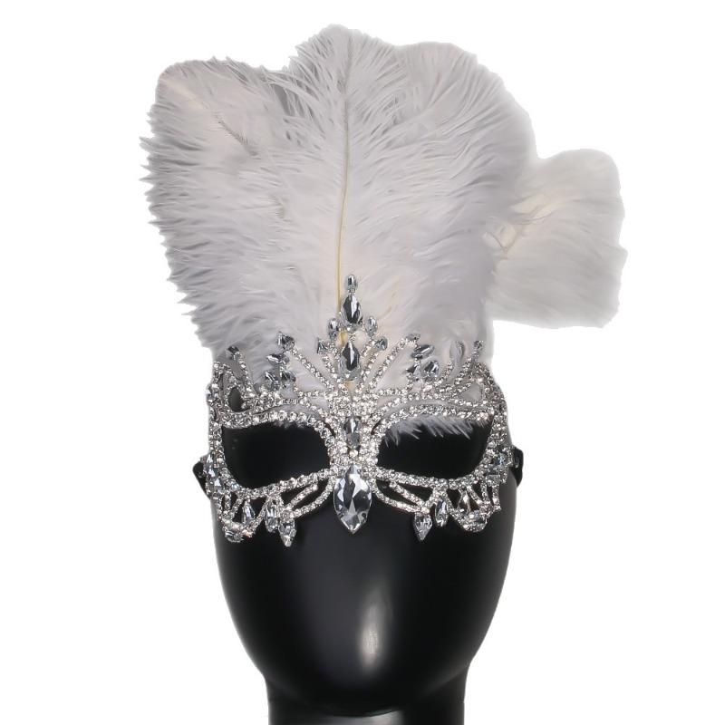 Feder Maske Übertrieben Geometrisch Hohl Diamant Maske Bühnenperformance Zubehör Damen Maske
