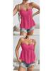 European & American Summer Fashion Chiffon Camisole with Lace Floral Trim
