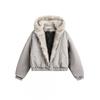 Mens Thickened Winter Hooded Loose Warm Padded Cotton Coat Solid Casual Outwear