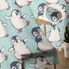 Winter Cartoon Penguin Tulle Curtains For Living Room Bedroom Home Decor Chiffon Sheer Voile Kitchen Curtain