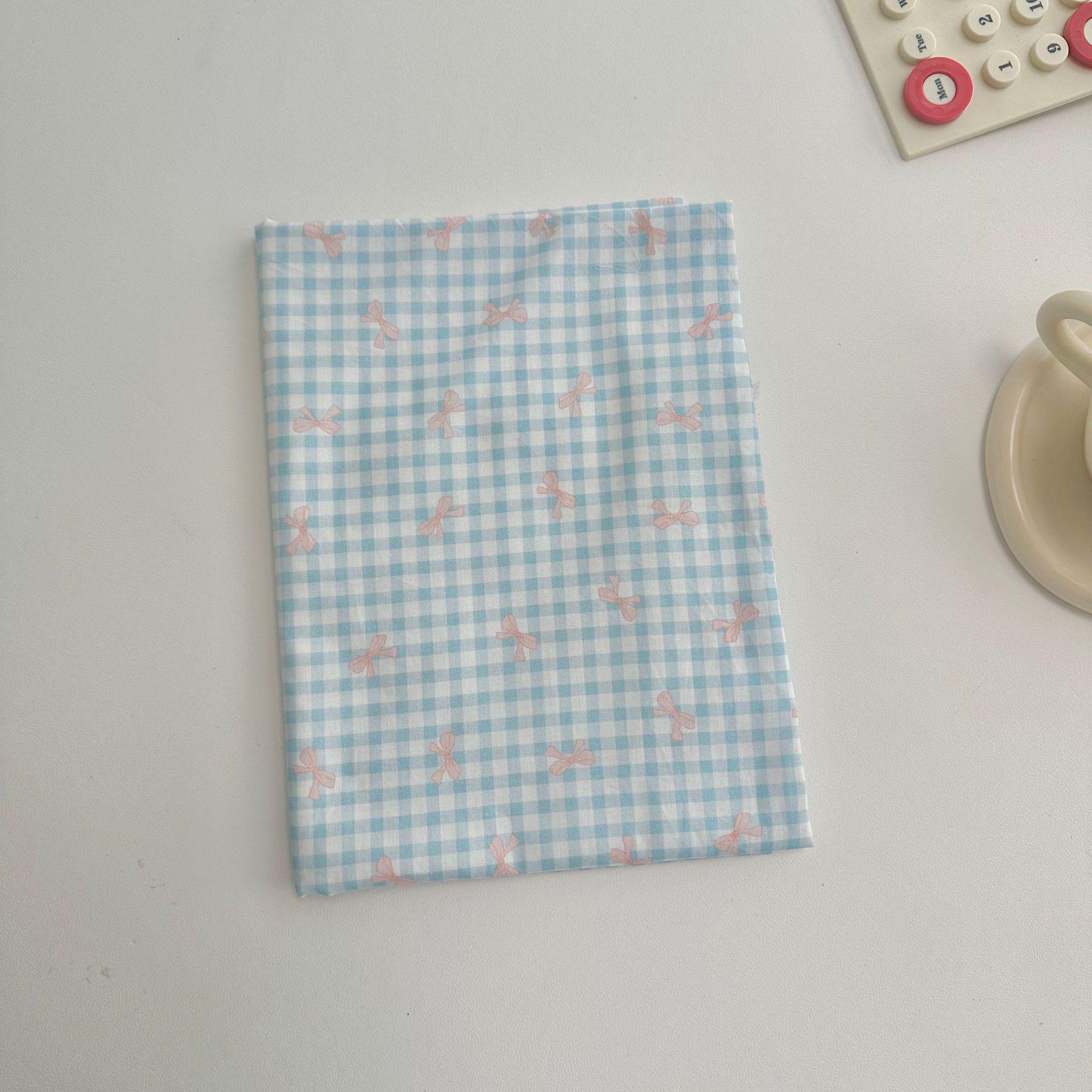 

Dopamine Plaid Bow Cotton Fabric for Women s & Children s Homewear Bags DIY 95cm