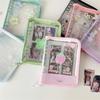 Clear Photo Album Case With Zippered Closures PVC Binder 6 Rings Cover For Kpop Fan Small Card Organization Protectors