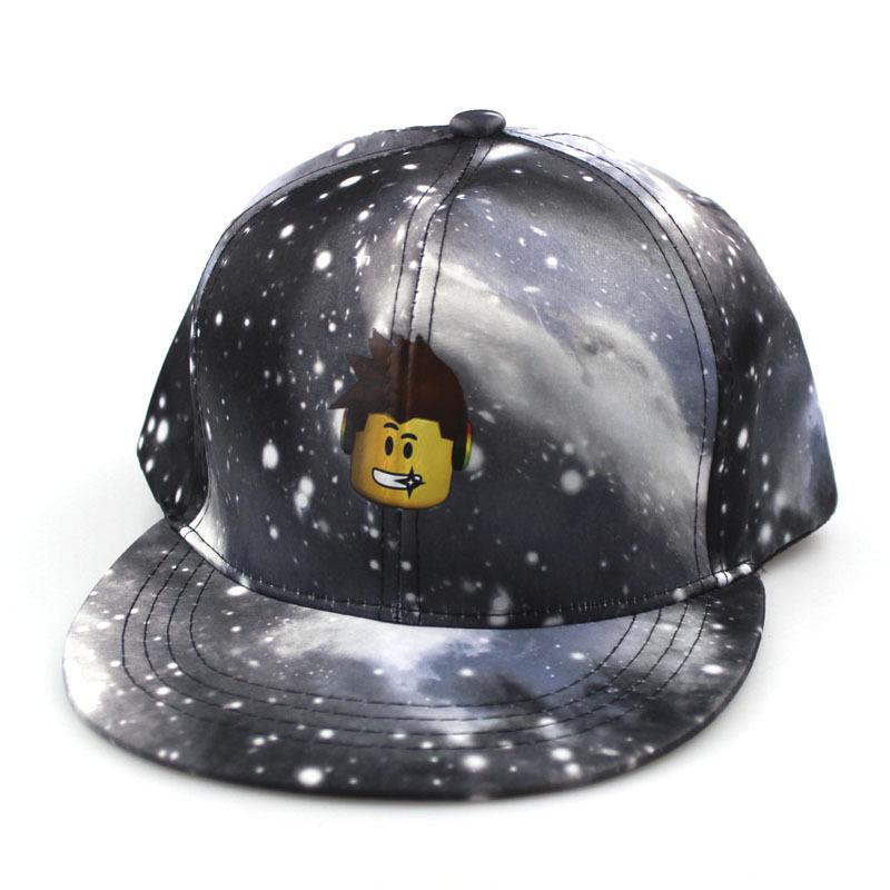 Roblox Starry Sky Street Dance Baseball Cap: Korean Style Flat Brim Unisex Duckbill Hat
