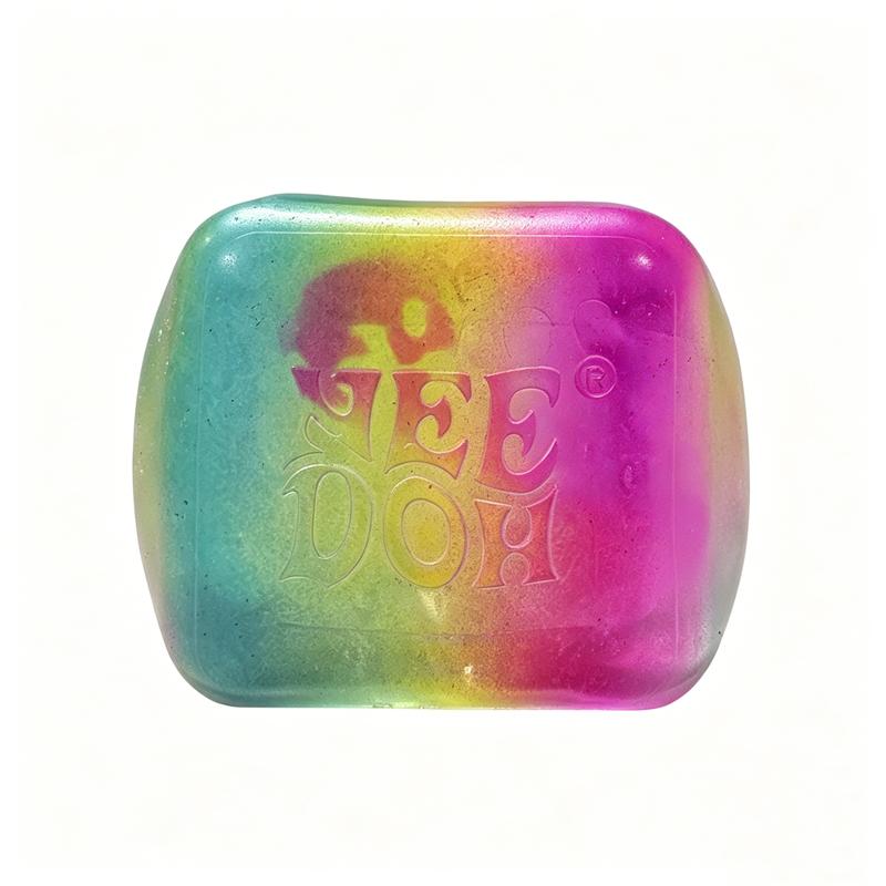 Needoh Schöner leuchtender Würfel Stressabbau Spielzeug Regenbogenverlauf Würfel Malz Squeeze Langsam aufsteigend Squishy Sensorik Spielzeug Geschenk
