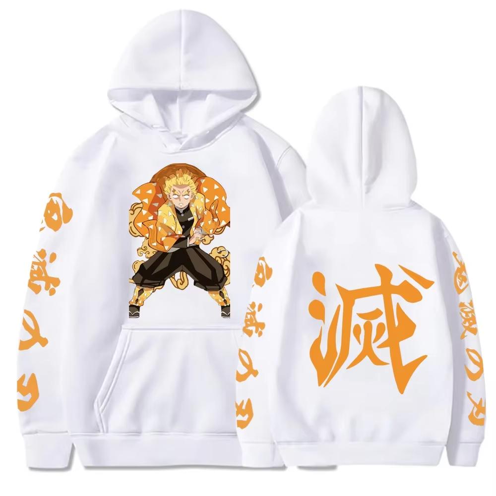 Japansk Anime Demon Slayer Kimetsu No Yaiba Agatsuma Zenitsu Serietidnings Huvtröja Par Streetwear