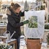 Cold Wind Barrier for Balconies Winter Plant Cover with Window Freeze Protection Zipper And Adjustable Drawstring Protector Drawstring Non-woven