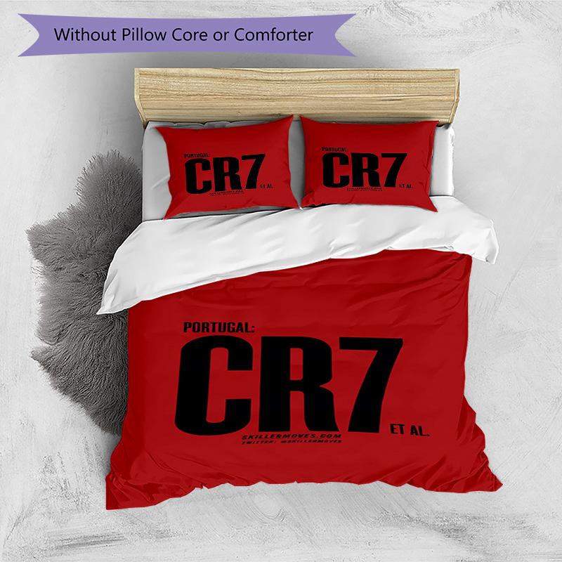 Ronaldo's Cr7 Goal Celebration Bedding Set, Breathable Duvet Cover with Pillowcases, Soft Bed Linen for Bedroom Home Decoration, Perfect Festival Birt