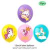 Unicorn-themed Girl Birthday Party Supplies Banner Latex Balloon Cake Topper Decoration Set