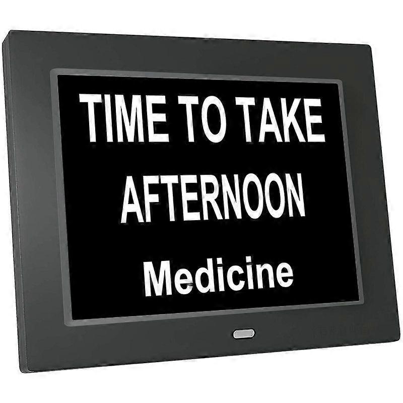 12 Alarm Dementia Clock, Non-Abbreviated Date Clock, Suitable For Elderly People With Impaired Vision, Alzheimer'S Patients With Memory Loss (8").