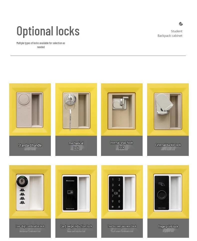ABS Plastic Lockable Storage Cabinet for School Backpacks
