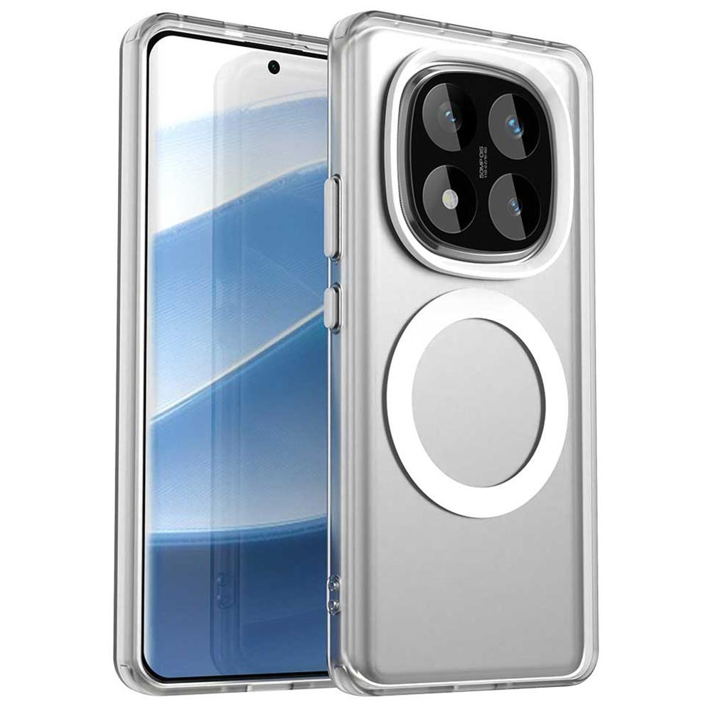 For Xiaomi Redmi Note 14 Pro 5G/Poco X7 5G Magnetic Case PC+TPU+PET Anti-Drop Phone Cover