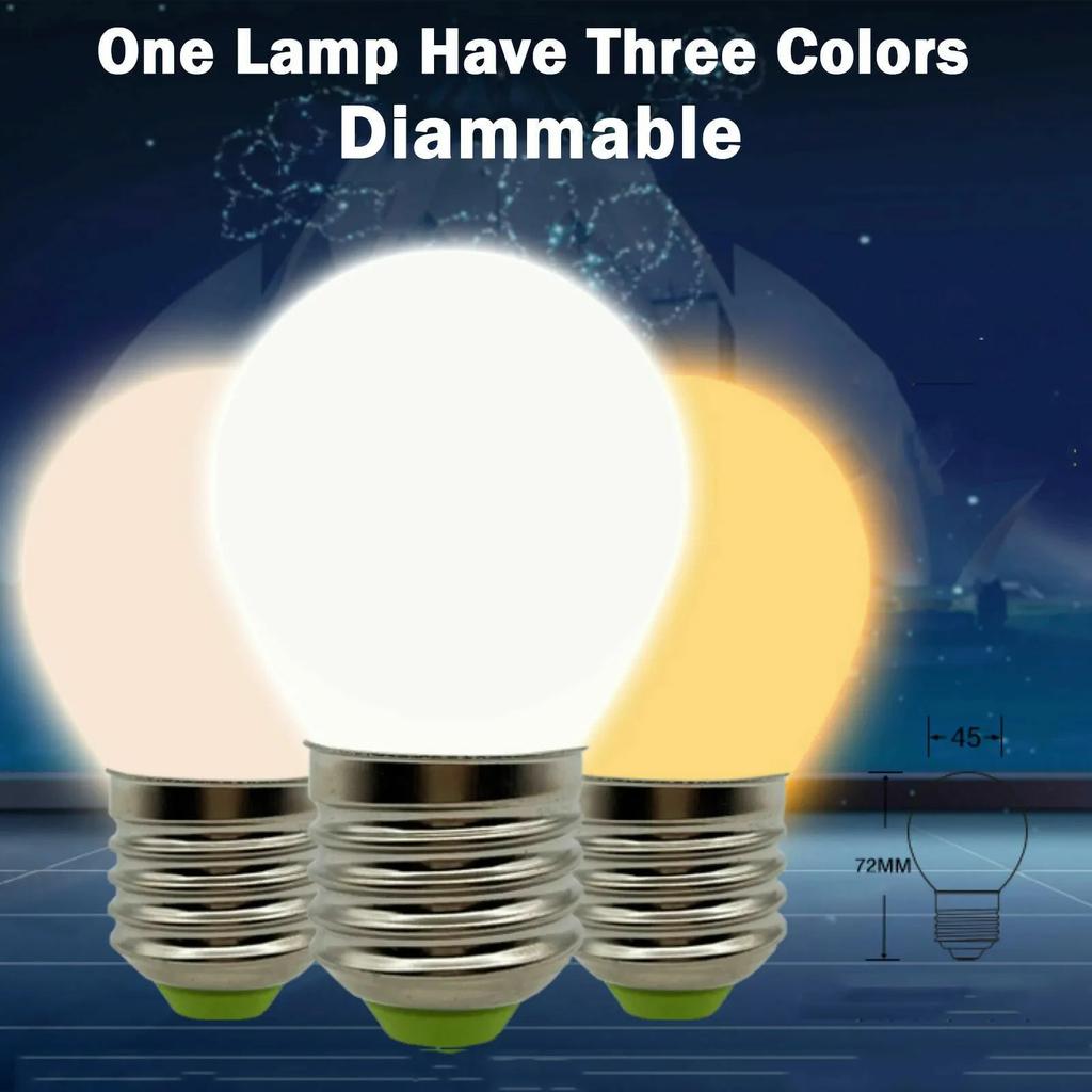 Dimmable LED Globe Bulb E26 E27 B22 E14 E12 3W 110V 220V Mini Light Bulb Warm/Cool White 3000-6000K 360° Lighting for Home Decor