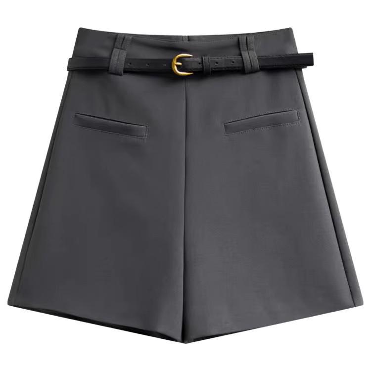 

Корейский дизайн Шорты женские летние повседневные с завышенной талией, утягивающие Extra Large серый