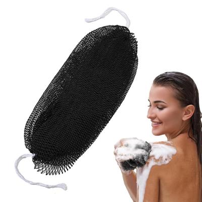 Kese Banyo Süngeri Vücut Peeling Havlusu Nazik Peeling Hızlı Kuruyan File Sünger Askı İpli Spa Duş Aksesuarı
