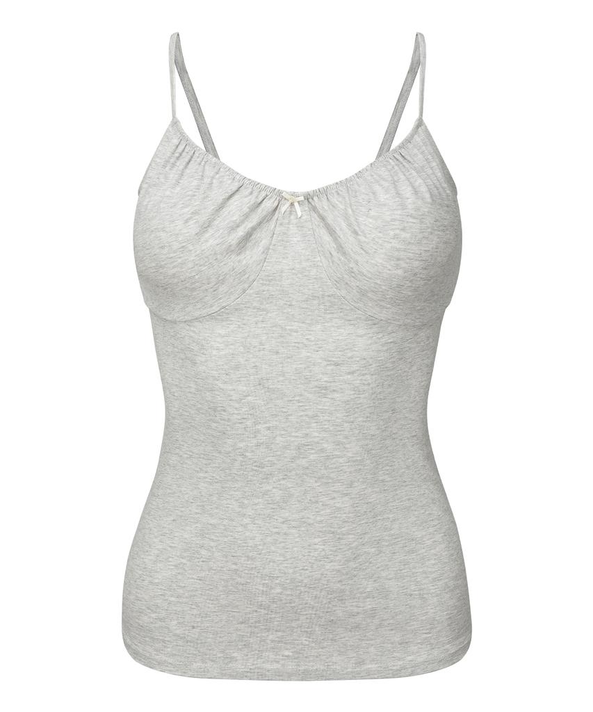 Leijeumiya Cooling Seashell Ribbon Sleeveless [L.Grey]
