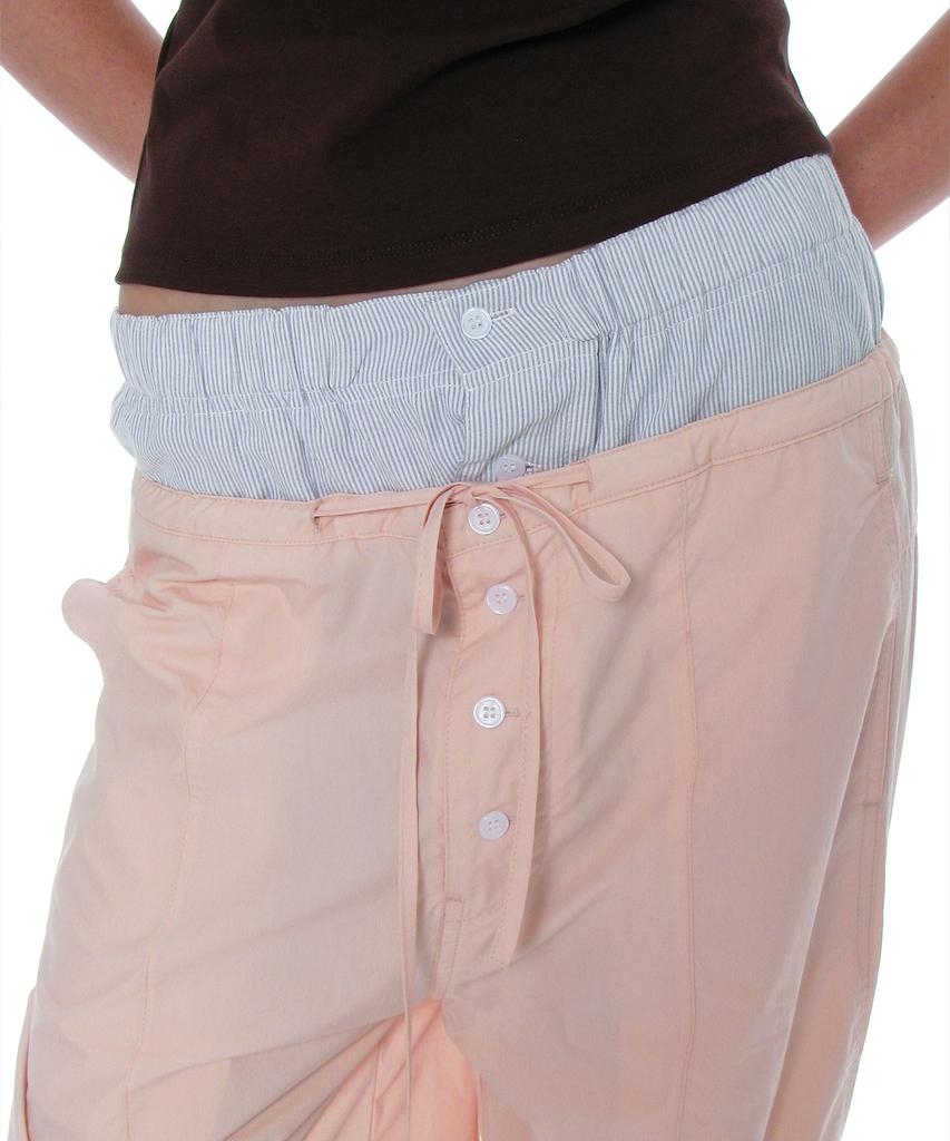 PARTIMENTO WOMEN Double Waist Parachute Pants_Pink