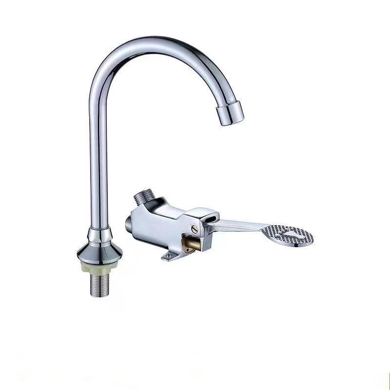 Larsd Brass Foot-Operated Utility Basin Faucet