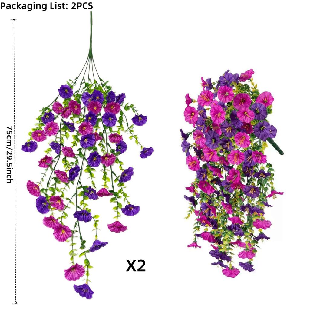 Artificial Flowers Outdoor Weatherproof and Windproof Fake Plants - Vibrant color -Balcony Patio Flower Box Wedding Decor