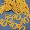 40th Happy Birthday Confetti Decorations - Gold Glitter Number 40 Party Decorations, Wedding Anniversary Party Table Decorations