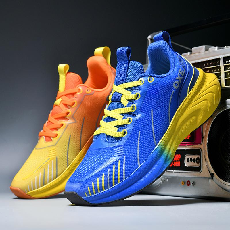 Mandarin Duck Running Shoes Foreign Trade Lightweight Running Shoes Mesh Breathable Sports Shoes Jogging Shoes Middle School Students and Teenagers Sh