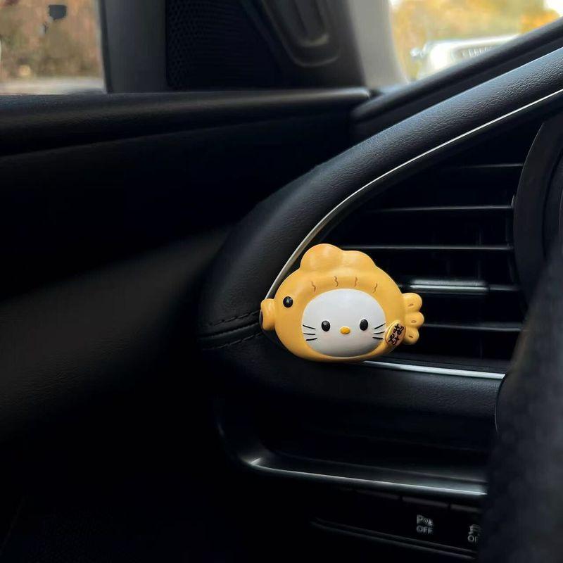 Cute Kt Cat Kitty Car Air Freshener Car Vent Perfume Fragrance Car Interior Decoration Diffuser Stone Gift for Women Taiyaki Other notes