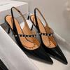 Fashion Crystal Women High Heels Shoes Pointed Toe Elegant Sandals Singback Pumps 2025 Trend Spring New Slides Dress Party