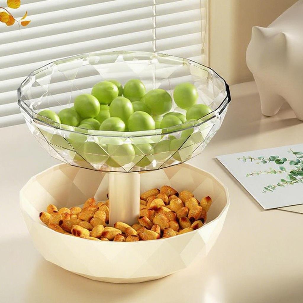Tiered Fruit Bowl Removable 2 Tier Pumpkin Candy Dish with Lid Home Candy Servers for Table Theater Nuts Retail Party Corner
