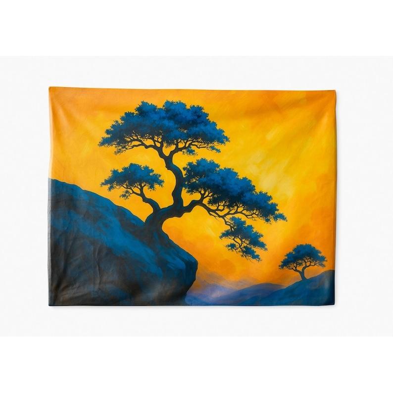 Sunset Tree tapestry 75x100 чёрный