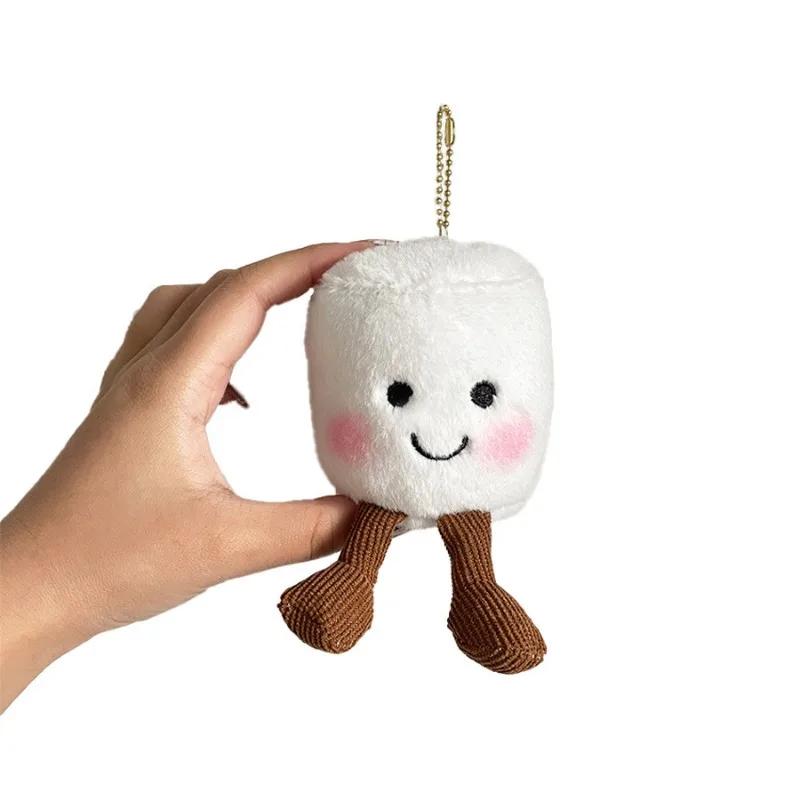 Two Tone Cotton Candy Plush Keychain Cute Soft Doll Pendant Bag Accessory Christmas Gift