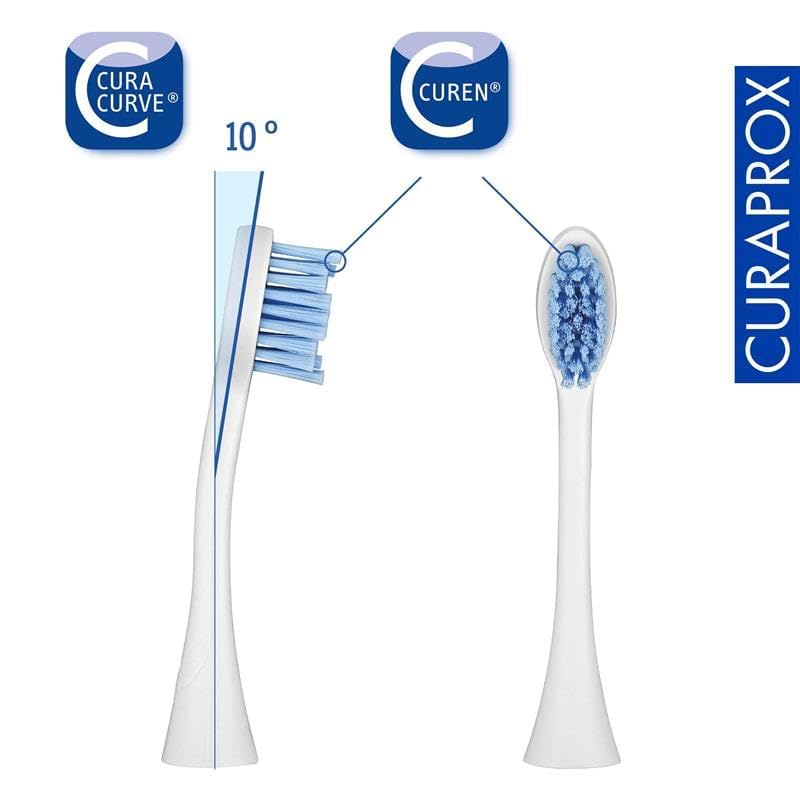 Curaprox Hydrosonic Easy Sonic Elektrische Zahnbürste Ersatz-Bürstenköpfe - (2er-Pack)