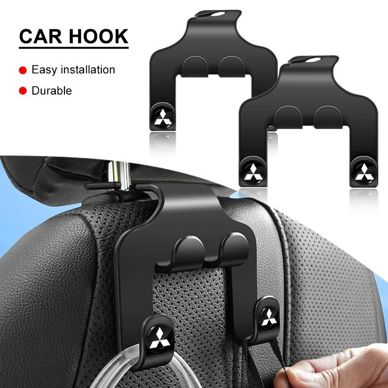 Car Seat Headrest Hook multifunctional Storage Mobile Phone Holder For Mitsubishi Asx Lancer Outlander Pajero Ralliart Accessories Car Styling