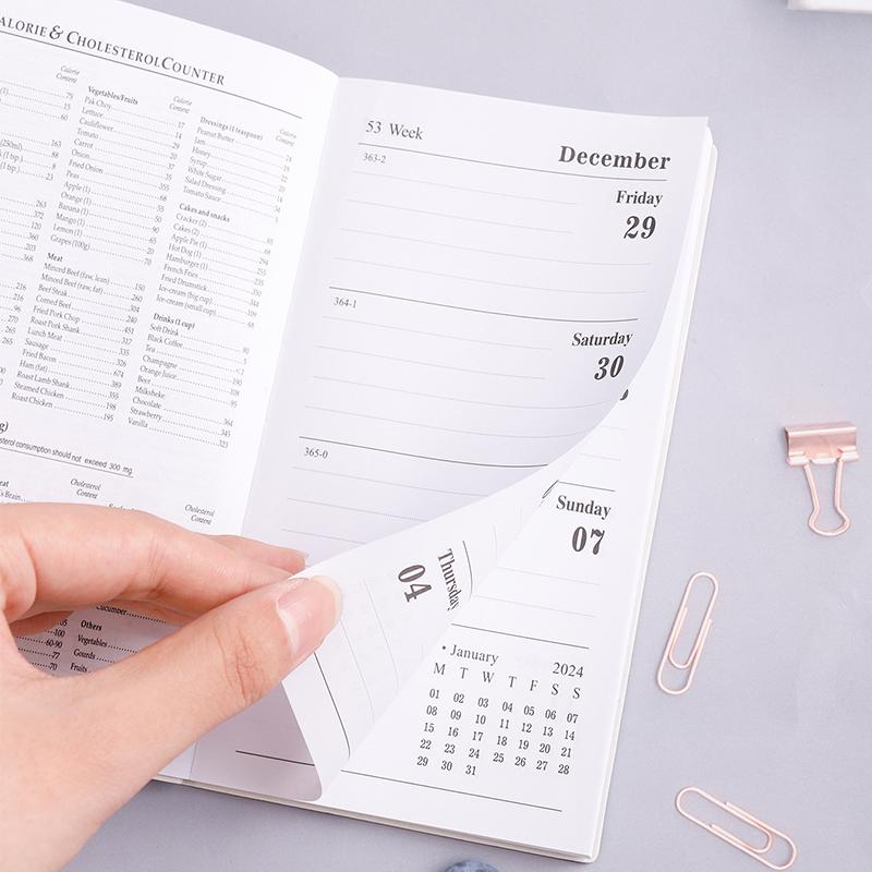 A6 Notebook Planner For Daily Plan English Student Stationery With Key Words Calendar Organizer Notebooks Premium