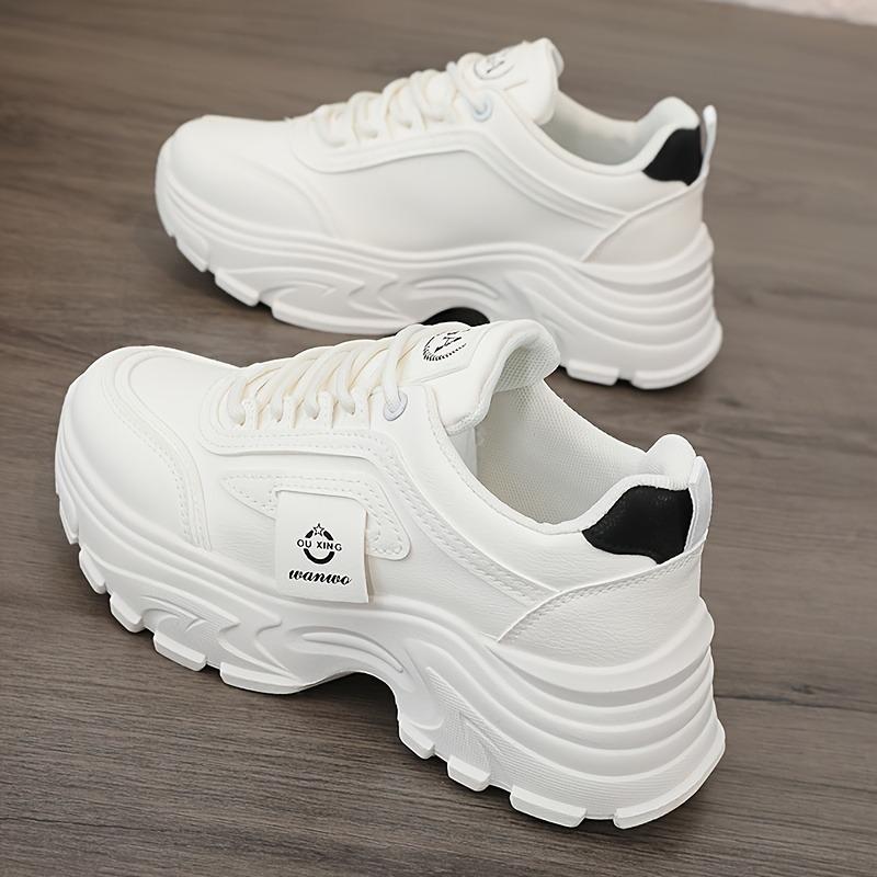 

Men Women Winter Outdoor Sports Shoes Leather New Thick Soled Height Increasing Student Fashion Korean Version Dad 35
