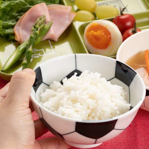TAMAKI Kids' Soccer Ball Rice Bowl, Diameter 11.3cm X Height 5.9cm, 242ml, Microwave and Dishwasher Safe, Made In Japan, T-694312