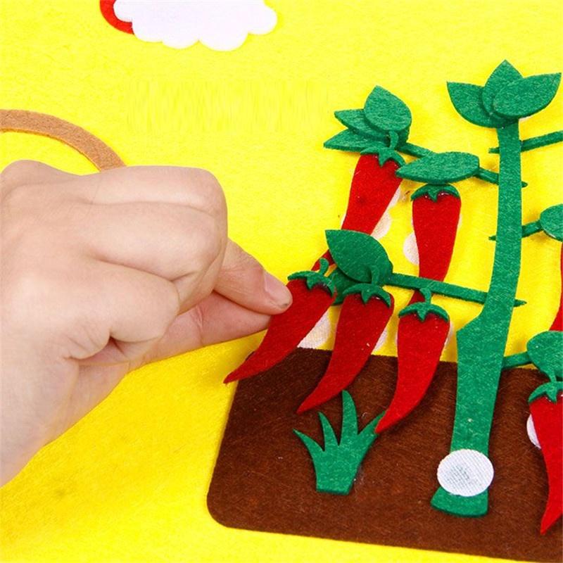 Kids Montessori Math Playthings Picking Vegetables DO-IT-YOURSELF 3D Puzzles Digital Education Kindergarten Early Learning Toys Presents