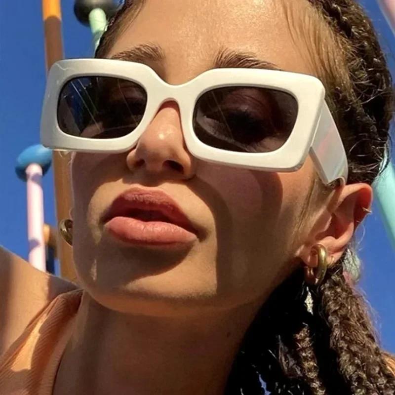Colorful Hip-hop Sunglasses for Women Retro Square Small Frame UV400 Driving Shades Outdoor Fashion Glasses