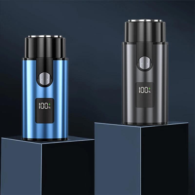 Mini Portable Electric Usb Rechargeable Shaver Mens Razor Portable Waterproof Razor Pocket Size Wet and Dry Mens Razor Trimmer